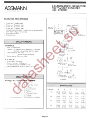 AHDF15A-KG-TAXB-R datasheet  